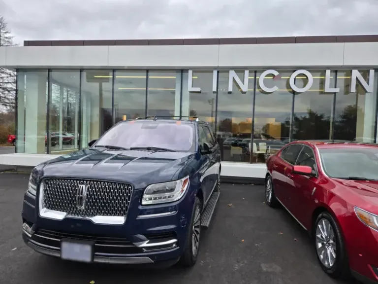 Lincoln windshield shown after completed installation