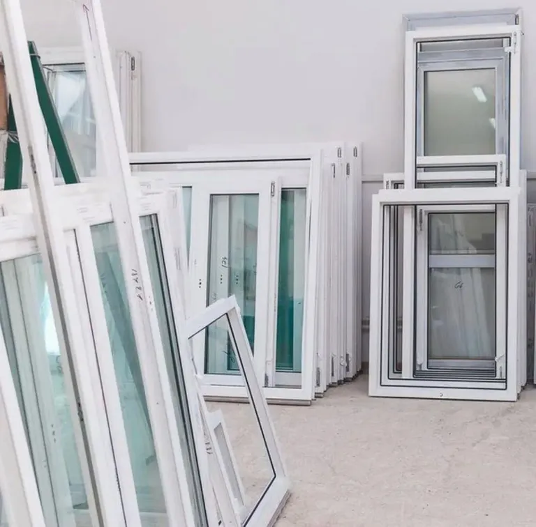 Residential replacement window units ready for installation